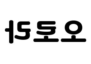 KPOP idol NATURE  오로라 (Wang Meng-yu, Aurora) Printable Hangul name fan sign & fan board resources Reversed