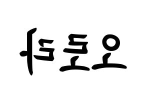 KPOP idol NATURE  오로라 (Wang Meng-yu, Aurora) Printable Hangul name fan sign, fanboard resources for concert Reversed