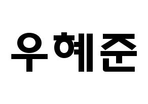 KPOP idol NATURE  유채 (Woo Hey-joon, Uchae) Printable Hangul name fan sign & fan board resources Normal