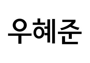 KPOP idol NATURE  유채 (Woo Hey-joon, Uchae) Printable Hangul name Fansign Fanboard resources for concert Normal