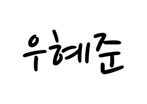 KPOP idol NATURE  유채 (Woo Hey-joon, Uchae) Printable Hangul name fan sign, fanboard resources for LED Normal