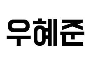 KPOP idol NATURE  유채 (Woo Hey-joon, Uchae) Printable Hangul name fan sign, fanboard resources for light sticks Normal