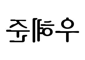 KPOP idol NATURE  유채 (Woo Hey-joon, Uchae) Printable Hangul name fan sign, fanboard resources for LED Reversed