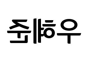 KPOP idol NATURE  유채 (Woo Hey-joon, Uchae) Printable Hangul name fan sign, fanboard resources for concert Reversed