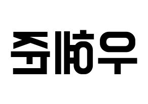 KPOP idol NATURE  유채 (Woo Hey-joon, Uchae) Printable Hangul name fan sign, fanboard resources for light sticks Reversed