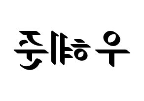 KPOP idol NATURE  유채 (Woo Hey-joon, Uchae) Printable Hangul name fan sign, fanboard resources for LED Reversed