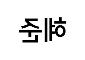 KPOP idol NATURE  유채 (Woo Hey-joon, Uchae) Printable Hangul name Fansign Fanboard resources for concert Reversed