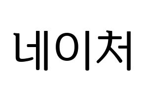 KPOP idol NATURE Printable Hangul fan sign, fanboard resources for LED Normal