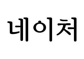 KPOP idol NATURE Printable Hangul fan sign, fanboard resources for LED Normal