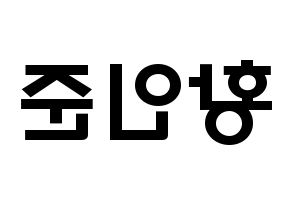 KPOP idol NCT  런쥔 (Huang Ren-jun, Renjun) Printable Hangul name fan sign & fan board resources Reversed