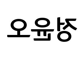 KPOP idol NCT  재현 (Jung Yoon-oh, Jaehyun) Printable Hangul name fan sign, fanboard resources for concert Reversed