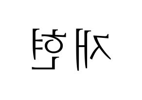KPOP idol NCT  재현 (Jung Yoon-oh, Jaehyun) Printable Hangul name fan sign & fan board resources Reversed