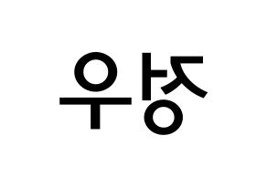 KPOP idol NCT  정우 (Kim Jung-Woo, Jungwoo) Printable Hangul name Fansign Fanboard resources for concert Reversed