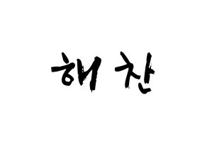 KPOP idol NCT  해찬 (Lee Dong-hyuck, Haechan) Printable Hangul name fan sign & fan board resources Normal