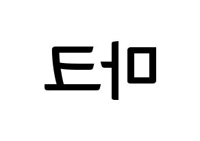 KPOP idol NCT  마크 (Lee Min-hyung, Mark) Printable Hangul name fan sign, fanboard resources for concert Reversed