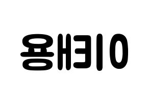 KPOP idol NCT  태용 (Lee Tae-yong, Taeyong) Printable Hangul name fan sign & fan board resources Reversed
