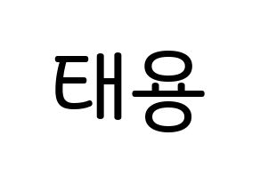 KPOP idol NCT  태용 (Lee Tae-yong, Taeyong) Printable Hangul name Fansign Fanboard resources for concert Normal