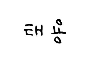 KPOP idol NCT  태용 (Lee Tae-yong, Taeyong) Printable Hangul name fan sign, fanboard resources for LED Normal