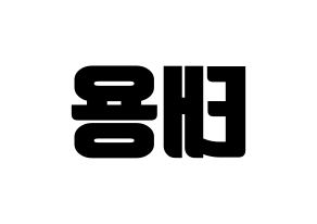 KPOP idol NCT  태용 (Lee Tae-yong, Taeyong) Printable Hangul name fan sign, fanboard resources for light sticks Reversed