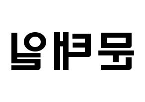 KPOP idol NCT  태일 (Moon Tae-il, Taeil) Printable Hangul name fan sign & fan board resources Reversed