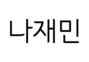 KPOP idol NCT  재민 (Na Jae-min, Jaemin) Printable Hangul name fan sign, fanboard resources for light sticks Normal