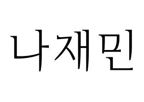 KPOP idol NCT  재민 (Na Jae-min, Jaemin) Printable Hangul name fan sign & fan board resources Normal