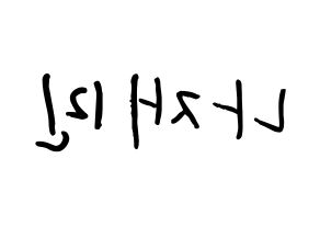 KPOP idol NCT  재민 (Na Jae-min, Jaemin) Printable Hangul name fan sign, fanboard resources for concert Reversed
