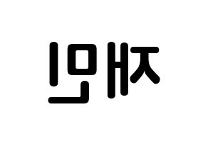 KPOP idol NCT  재민 (Na Jae-min, Jaemin) Printable Hangul name fan sign, fanboard resources for concert Reversed