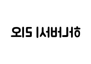 KPOP idol NiziU  리오 (Hanabashi Rio, Rio) Printable Hangul name fan sign & fan board resources Reversed