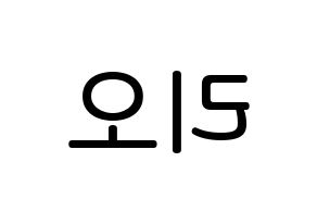 KPOP idol NiziU  리오 (Hanabashi Rio, Rio) Printable Hangul name Fansign Fanboard resources for concert Reversed