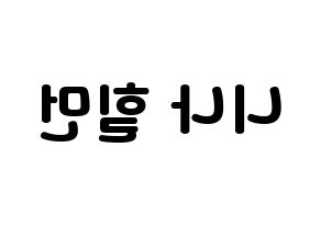KPOP idol NiziU  니나 (Hilman Nina, Nina) Printable Hangul name fan sign & fan board resources Reversed