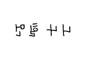 KPOP idol NiziU  니나 (Hilman Nina, Nina) Printable Hangul name fan sign, fanboard resources for concert Reversed
