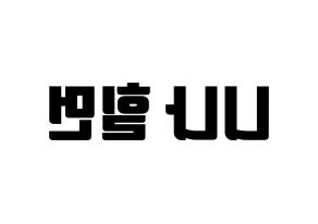 KPOP idol NiziU  니나 (Hilman Nina, Nina) Printable Hangul name fan sign, fanboard resources for light sticks Reversed