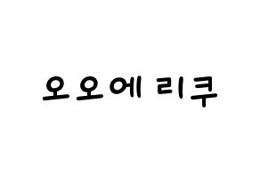 KPOP idol NiziU  리쿠 (Oe Riku, Riku) Printable Hangul name fan sign, fanboard resources for light sticks Normal