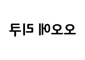 KPOP idol NiziU  리쿠 (Oe Riku, Riku) Printable Hangul name fan sign, fanboard resources for concert Reversed