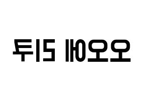 KPOP idol NiziU  리쿠 (Oe Riku, Riku) Printable Hangul name fan sign, fanboard resources for light sticks Reversed