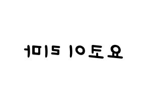 KPOP idol NiziU  리마 (Yokoi Rima, Rima) Printable Hangul name fan sign, fanboard resources for light sticks Reversed