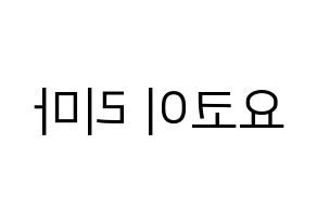 KPOP idol NiziU  리마 (Yokoi Rima, Rima) Printable Hangul name fan sign, fanboard resources for LED Reversed