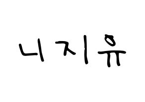 KPOP idol NiziU Printable Hangul fan sign, concert board resources for LED Normal