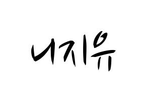 KPOP idol NiziU Printable Hangul fan sign, concert board resources for light sticks Normal