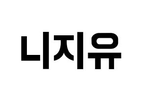 KPOP idol NiziU Printable Hangul fan sign & fan board resources Normal
