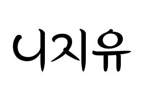 KPOP idol NiziU Printable Hangul fan sign, concert board resources for light sticks Normal