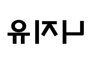 KPOP idol NiziU Printable Hangul fan sign & concert board resources Reversed