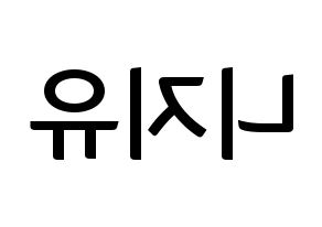 KPOP idol NiziU Printable Hangul fan sign & fan board resources Reversed