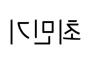 KPOP idol NU'EST  렌 (Choi Min-gi, REN) Printable Hangul name fan sign, fanboard resources for light sticks Reversed