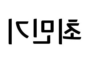 KPOP idol NU'EST  렌 (Choi Min-gi, REN) Printable Hangul name fan sign, fanboard resources for concert Reversed