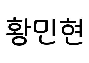 KPOP idol NU'EST  민현 (Hwang Min-hyun, MinHyun) Printable Hangul name Fansign Fanboard resources for concert Normal