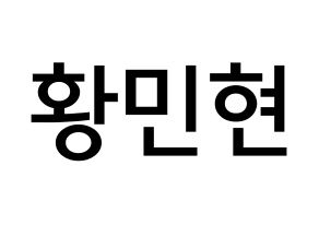 KPOP idol NU'EST  민현 (Hwang Min-hyun, MinHyun) Printable Hangul name Fansign Fanboard resources for concert Normal