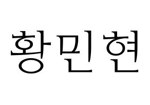 KPOP idol NU'EST  민현 (Hwang Min-hyun, MinHyun) Printable Hangul name fan sign & fan board resources Normal