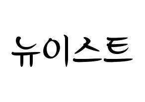 KPOP idol NU'EST Printable Hangul fan sign, concert board resources for light sticks Normal